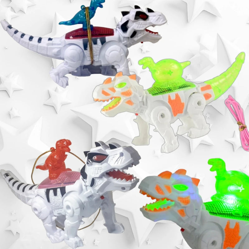 Brinquedo Dinossauro Robô De Brinquedo Com Luzes de Led Movimento e Som