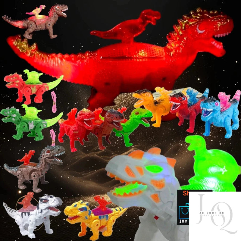 Brinquedo Dinossauro Robô De Brinquedo Com Luzes de Led Movimento e Som