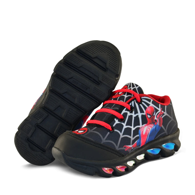 tênis de led infantil masculino homem aranha com luzinha mais chinelo do homem aranha